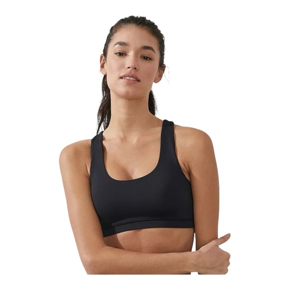 Cotton On Body Active Women's Strappy Sports Crop Top Small Black - Picture 1 of 3